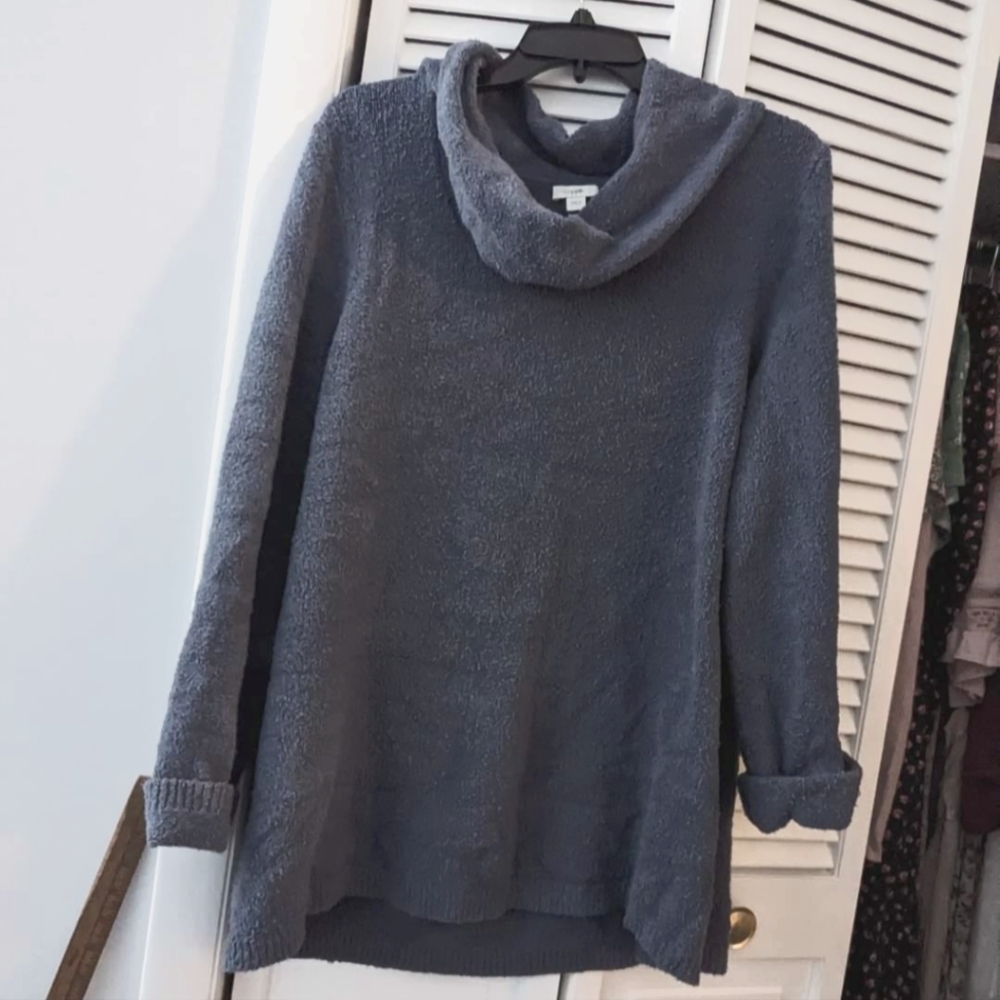 J Jill L dust blue sweater